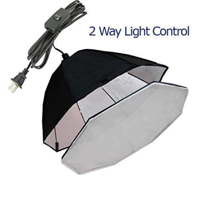 Pxel SB-1B-60 Octagon 1 bulb light head, Softbox Continuous lighting with 1 bulb holder, Photography Octagonal