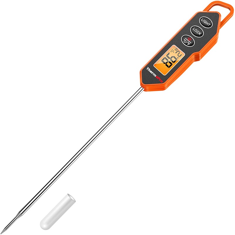 THERMOPRO TP-01H TP01H Digital Instant Read Meat Thermometer for Grilling Cooking Food Candy Thermometer for BBQ Smoker Grill Smoker Oil Fry Kitchen Thermometer with Backlit
