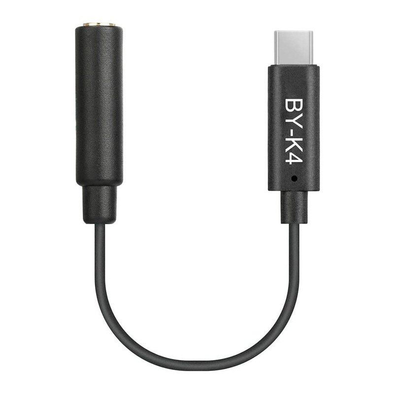 Boya BY-K4 3.5mm TRS (Female) to Type-C (Male) 20cm Audio Cable Adapter for Android Devices