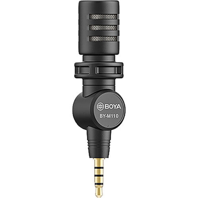 [CLEARANCE] Boya BY-M110 Ultracompact Condenser Microphone with 3.5mm TRRS Plug for Smartphones, Tablets, and Laptops
