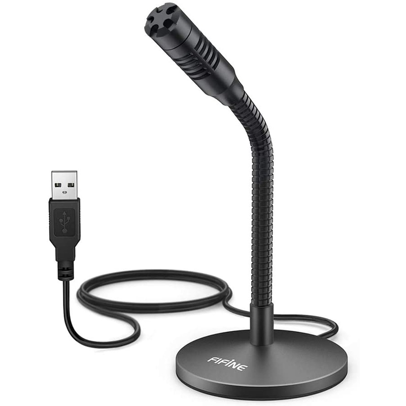 [CLEARANCE] Fifine K050 Mini Gooseneck USB Microphone for Dictation and Recording,Desktop Microphone for Computer Laptop PC, Plug and Play Great for Skype, YouTube, Gaming, Streaming, Voiceover, Discord and Tutorials