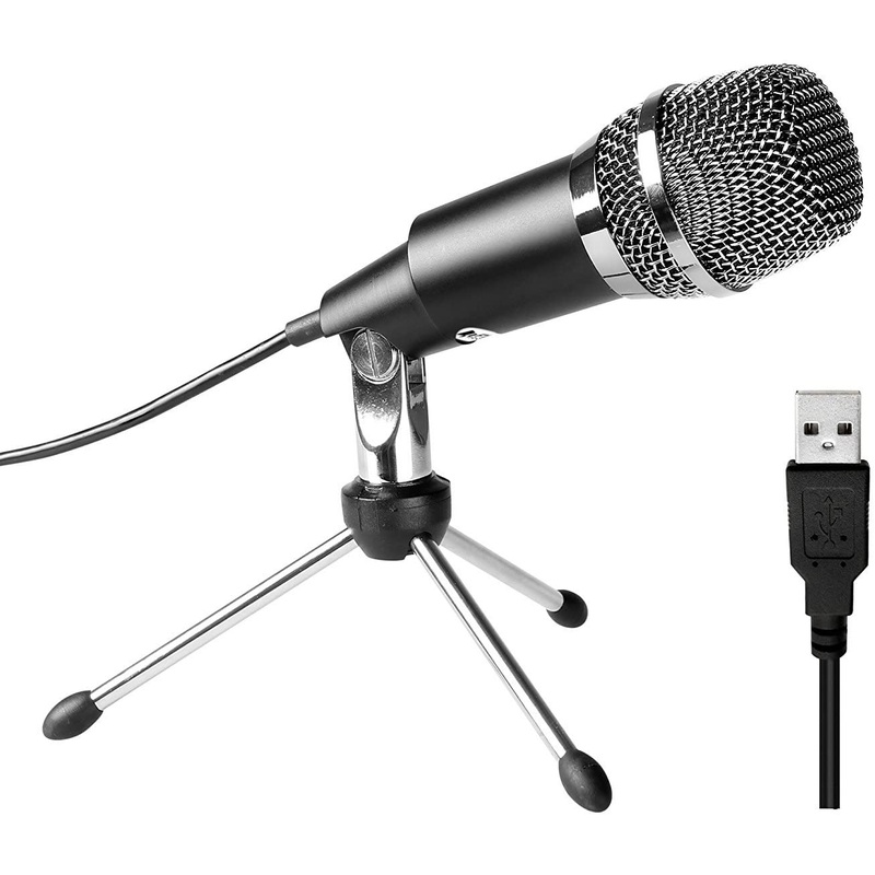 [CLEARANCE] Fifine K668 Plug and Play Home Studio USB Condenser Microphone for Skype, Recordings for YouTube, Google Voice Search, Games