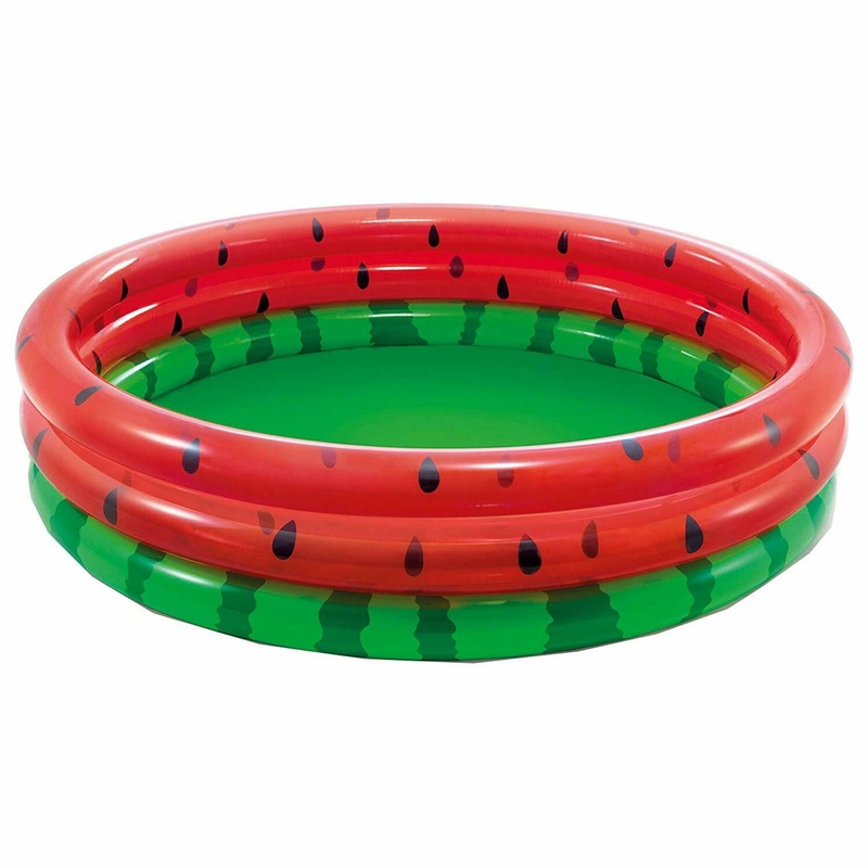 [CLEARANCE] Intex 58448 1.68m x 38cm Inflatable Three Ring Pool with Watermelon Design for ages 2yrs and up