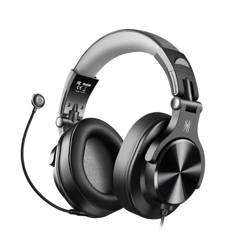 [CLEARANCE] OneOdio A71D Computer Headsets with Microphone – PC Gaming Headphones with Microphone & in-Line Control Mute for Office Zoom Skype Conference Phone Call Laptop Gaming PS4 Online, Black