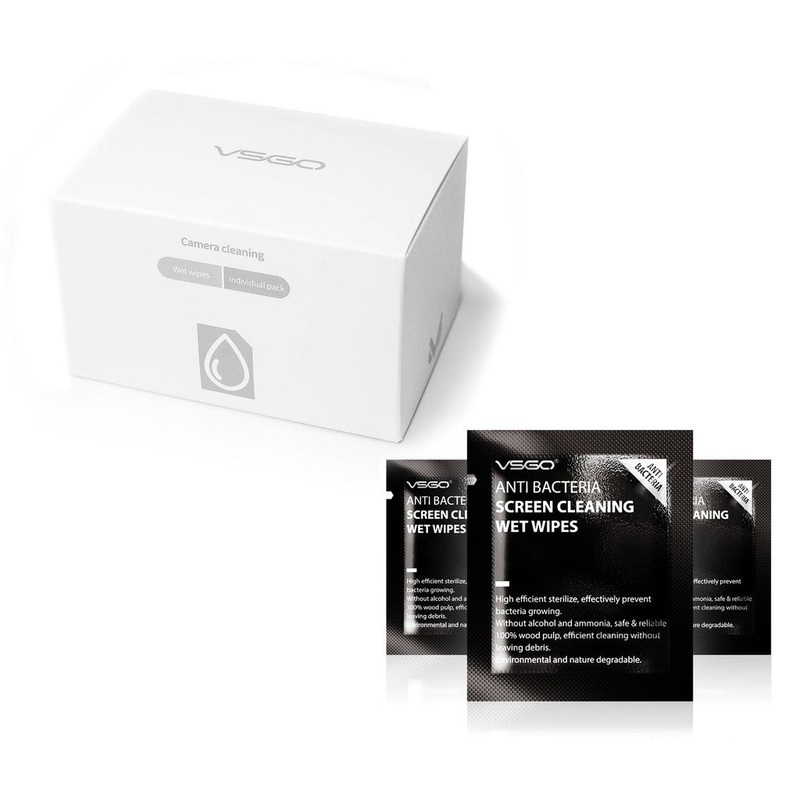 [CLEARANCE] VSGO V-T01E Anti Bacterial Screen Cleaning Wipes for Smartphones, Cameras, Tablet PCs (60 pcs / box)
