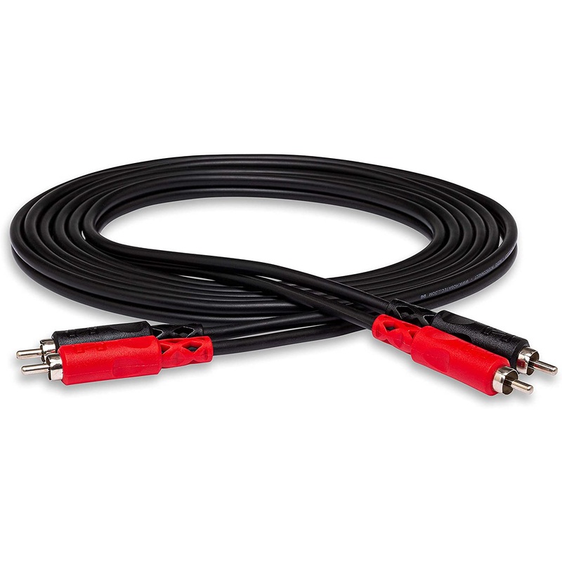 Hosa Technology CRA-202 Nickel Plated Dual RCA to Dual RCA Stereo Interconnect, 2 Meters