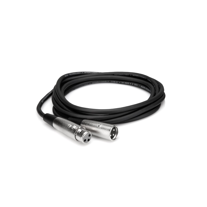 Hosa XLR-103 XLR3F to XLR3M Balanced Interconnect Cable, 3 Feet