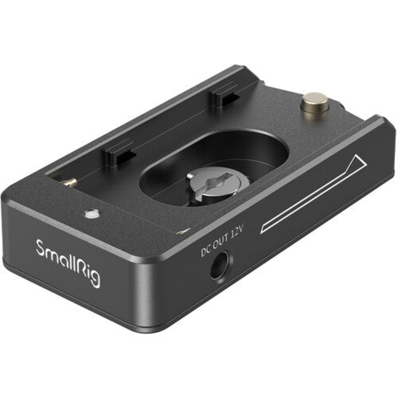 SMALLRIG 3018 NP-F 12V/7.4 Output Port Battery Adapter Lite Plate with LED Low Battery Indicator for Sony DSLR and Mirrorless Cameras