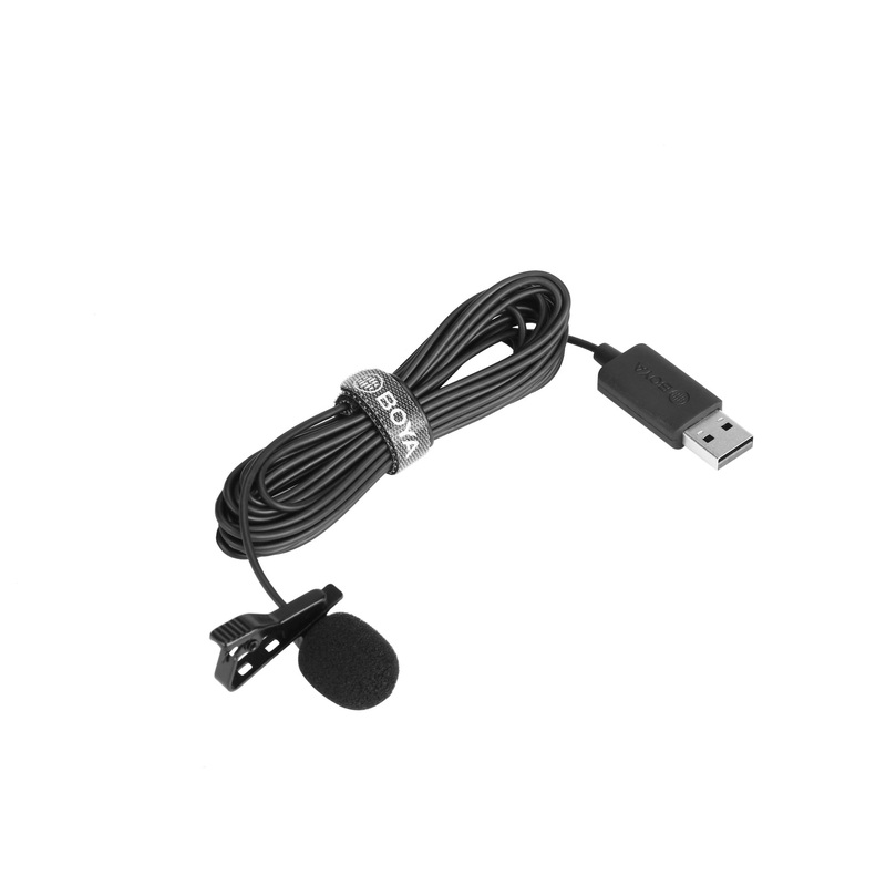 Boya By-LM40 USB Lavalier Microphone Plug and Play for Vlogging, Livestreaming, Online Conference