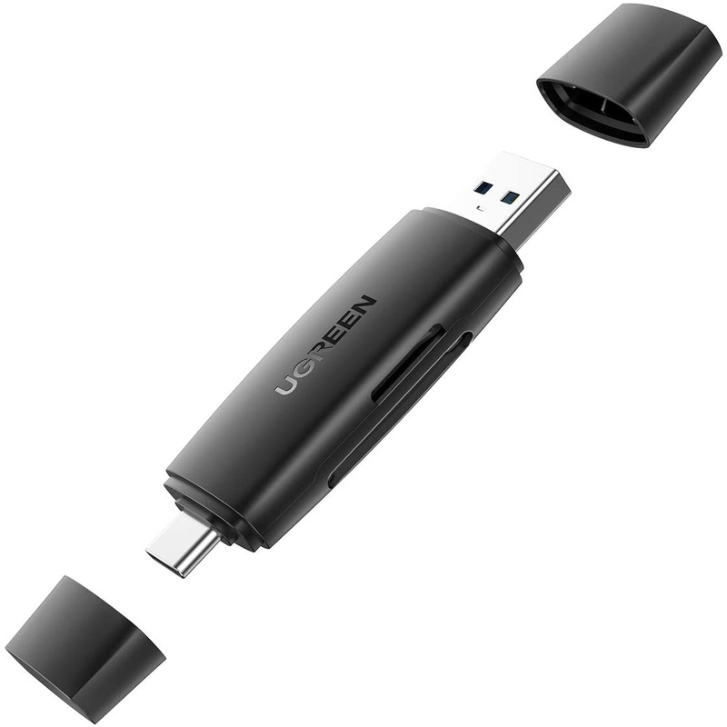 [CLEARANCE] UGreen Plug and Play Multifunction Card Reader Compatible with USB Type A and Type C PS4 / PS3, Xbox One, PC, Laptops, USB-C enabled Smartphones and Tablets (80191)