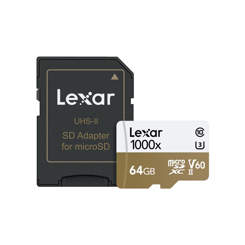Lexar Professional 1000x MicroSDXC UHS-II 64GB Memory Card with USB 3.0 Card Reader | Model –  LSDMI64GCB1000A
