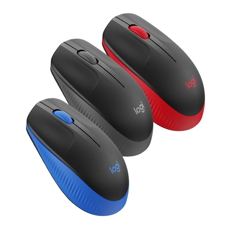 Logitech M190 Full-Size Plug and Play Wireless USB Mouse with up to 18-Month Battery Life (Blue)