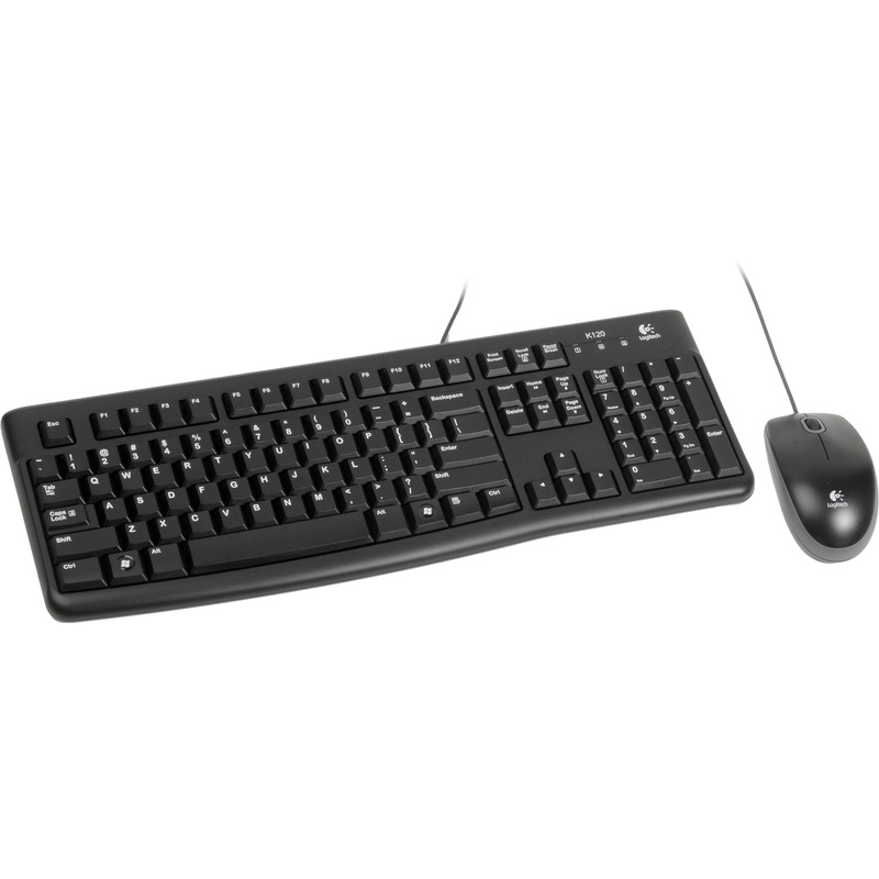 Logitech MK120 Full-Sized Keyboard and Mouse Combo with Spill-Resistant and High-Definition Optical Tracking for Windows 10, 11
