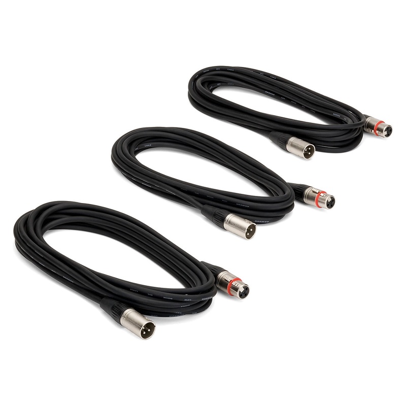 Samson MC18 Low Noise Microphone Cables with Heavy Duty XLR Connectors (3 Pack)
