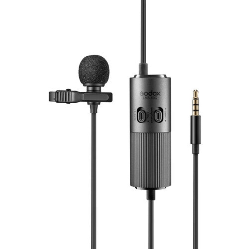 [CLEARANCE] Godox LMS-60G Omnidirectional Lavalier 360 Coverage Microphone with Adjustable Gain