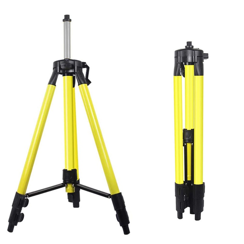 [CLEARANCE] Mtian 2-Section Adjustable Laser Level Tripod for Surveying, Rotary and Line Lasers (YELLOW)