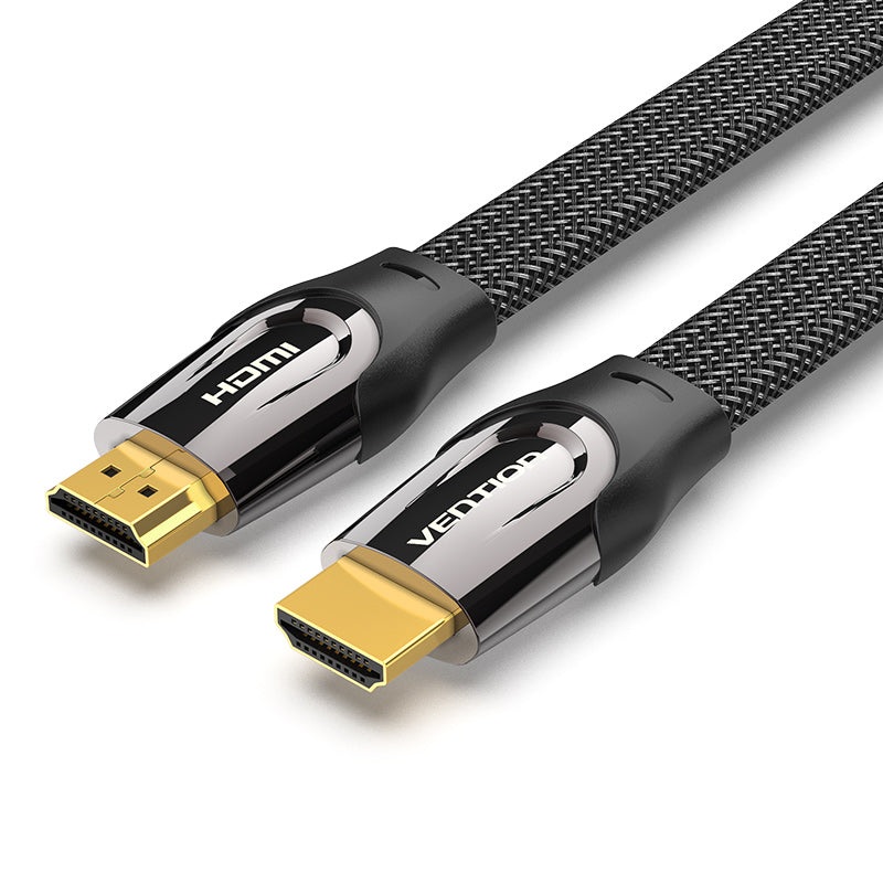 [CLEARANCE] Vention HMDI 2.0 Cable Nylon Braided Flat (Male to Male) 4KHD 60Hz Video Cable with Zinc Alloy Shell Casing (Different Lengths Available) (AAS)
