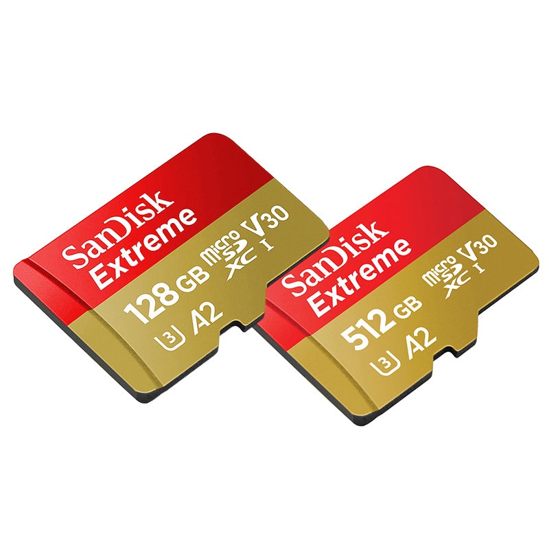 SanDisk Extreme 128GB 512GB Micro SD Card SDXC UHS-I A2 V30 with 160mb/s – 190mb/s Transfer Speed SDSQXAA-128G-GN6MN SDSQXAV-512G-GN6MN