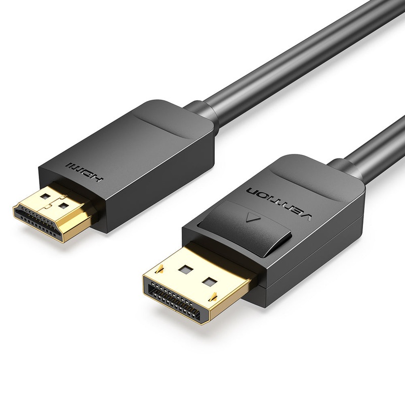 Vention 1080p 60Hz DP Male to HDMI Male 3-Meters Gold Plated (HAD) Displayport Cable for PC, Laptops, Monitors, TV, Projectors