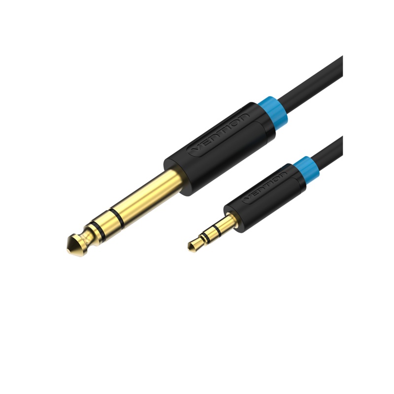 Vention 6.5mm Male to 3.5mm Male 1-Meter Gold Plated (BAB) Audio Cable for Amplifiers, Sound Box, Microphones, Laptops, Mobile Phones