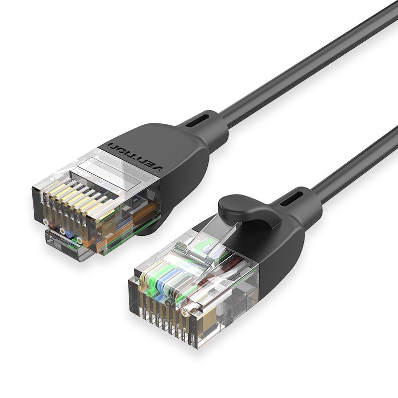 Vention CAT6A Ethernet Slim Cable UTP Patch 10Gbps 500MHz High Speed Lan Network Wire Cord for Internet Router PC Modem (Available in 0.5, 1M, 1.5M, 2M, 3M, 5M) | IBI