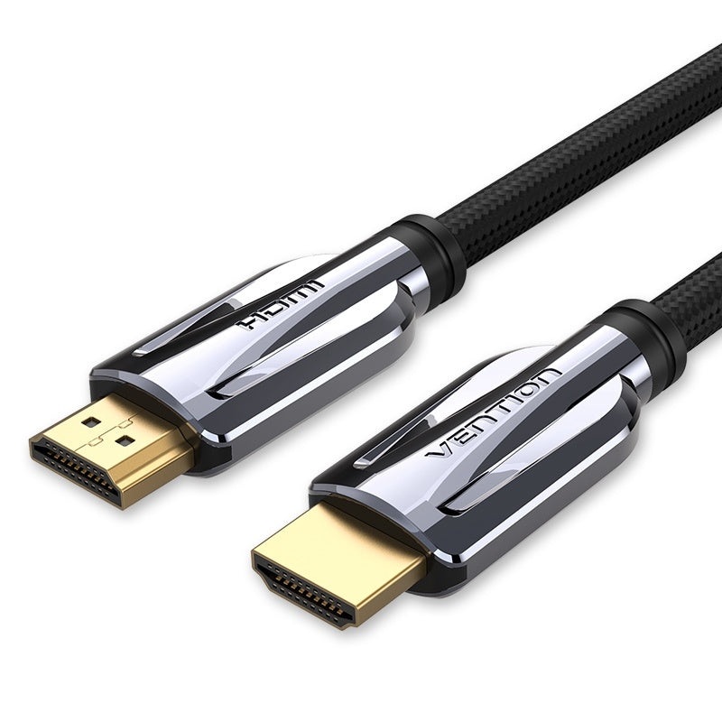 Vention HDMI 2.1 Cable PVC Cotton Mesh (Male to Male) 8KHD 60Hz Video Cable with Zinc Alloy Shell Casing Dynamic HDR Support (Different Lengths Available) (AAL)
