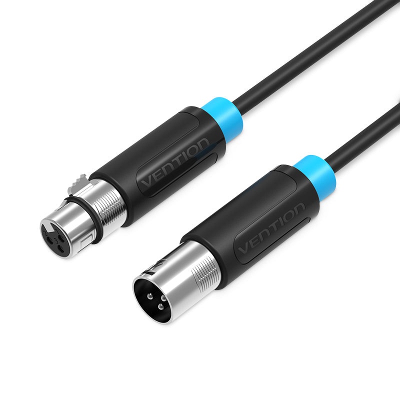 Vention XLR Female to Male Nickel Plated (BBF) Audio Extension Cable for Home Audio, Amplifiers, Mixers, Microphones, Stereos