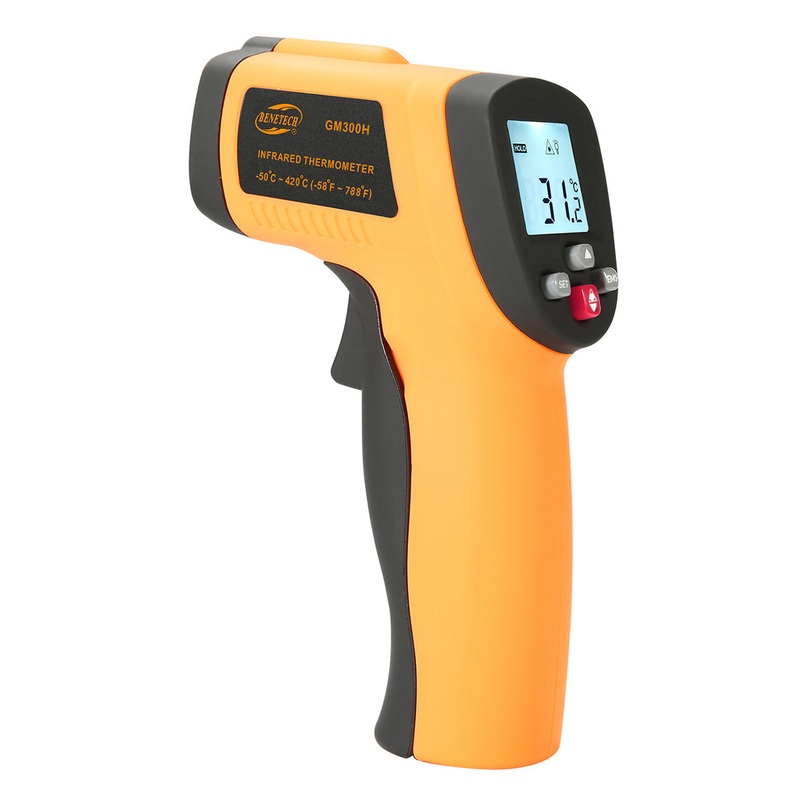 Benetech GM300H Non Contact Infrared Thermometer Laser Temperature IR Gun with 50 to 420 Celsius Range, 2 C Accuracy