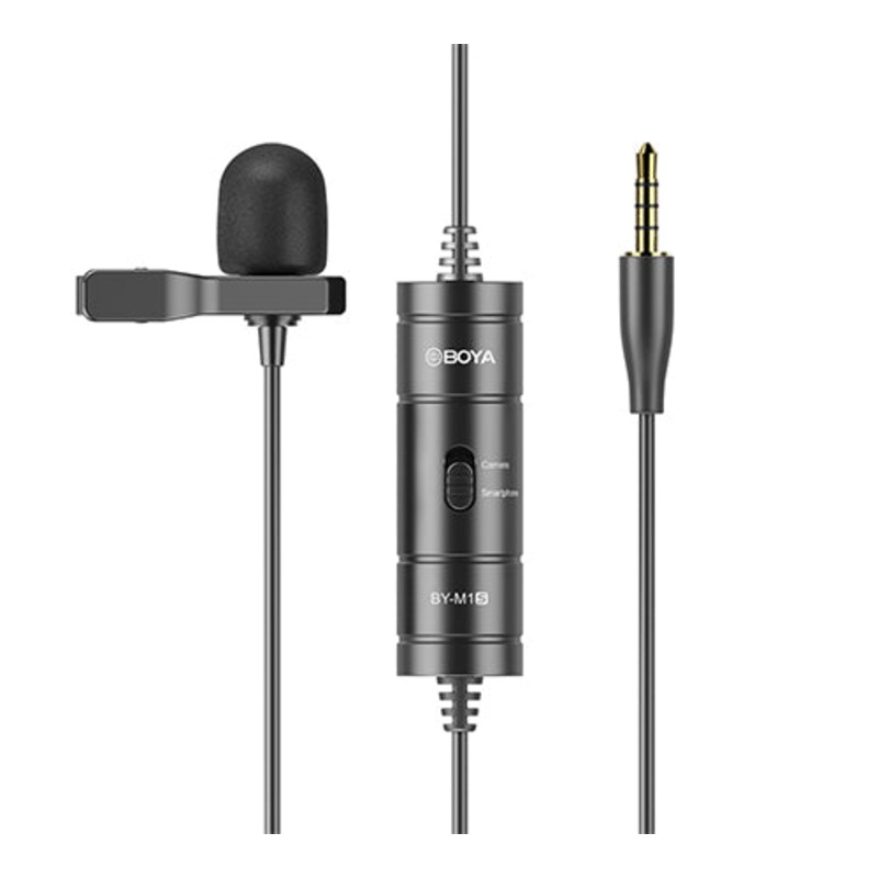 Boya BY-M1S (2022 Release) Upgraded Omni-Directional Lavalier Lapel Microphone for Smartphones DSLR Cameras Vlogging Livestream Interviews ASMR M1S