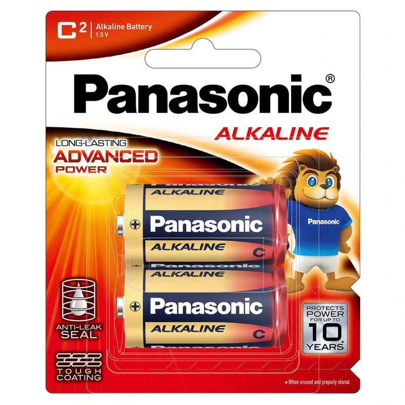 [CLEARANCE] Panasonic Alkaline C Size Batteries (Pack of 2) 1.5V Battery – LR14/2B