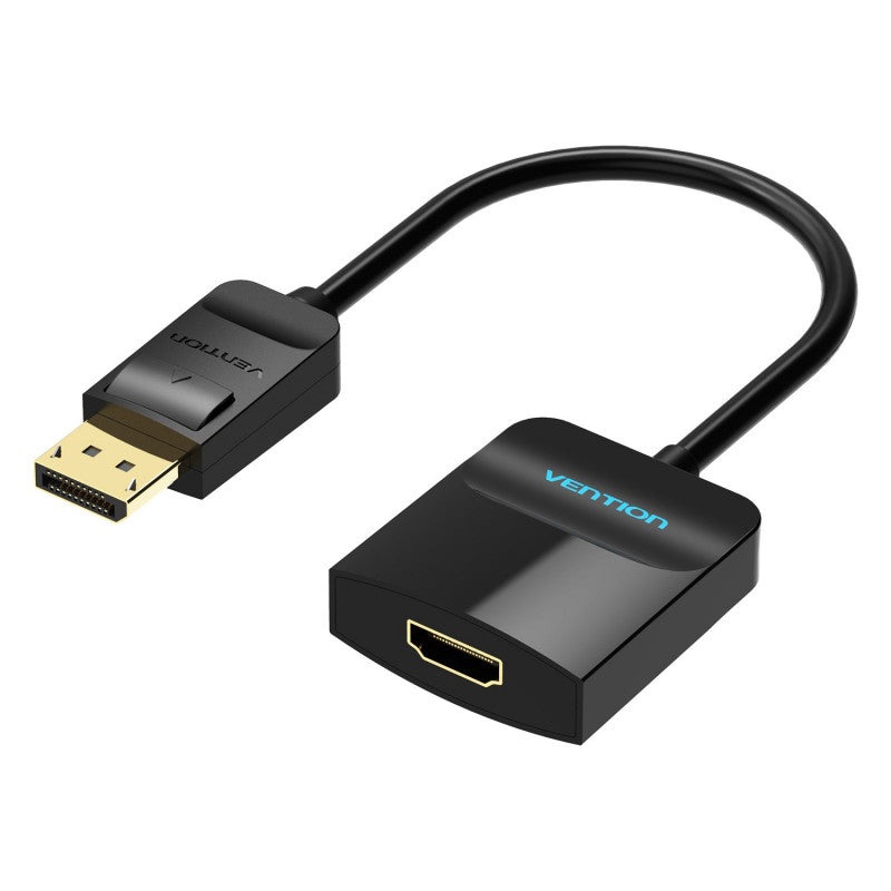 [CLEARANCE] Vention 1080p/60Hz Male DisplayPort to Female HDMI Gold-Plated 0.15-Meter for PC, Laptop, Display, HDTV | HBGBB
