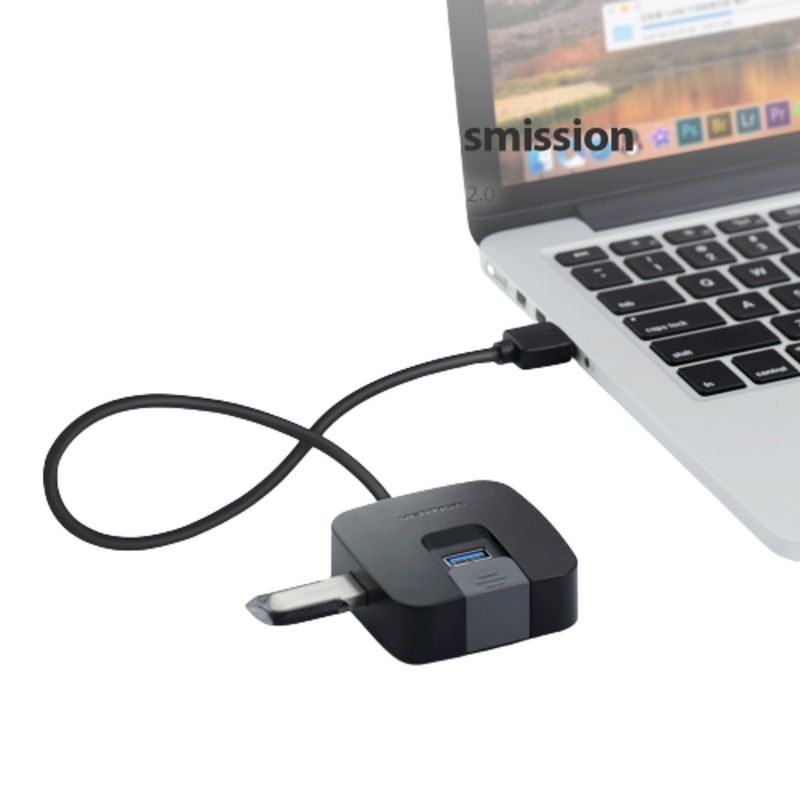 [CLEARANCE] Vention High Speed USB 3.0 / USB 2.0 Hub Docking Station with Micro USB Power Port 480Mbps Tinned Copper (CHA) 0.15M Black