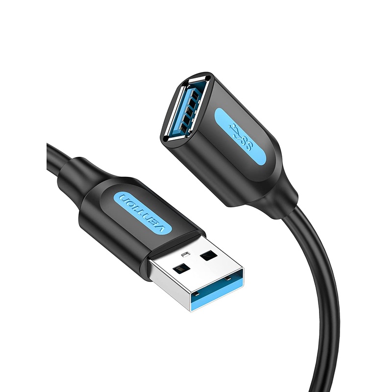 [CLEARANCE] Vention USB 3.0 meterlength Extension Cable (A Male to A Female) Extender Data Cord PVC Type 5Gbps Nickel Plated (CBH) (0.5M)