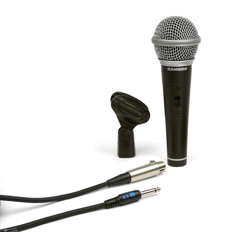 Samson R21S Premium Dynamic Microphone with XLR to 1/4 Cable, Mic Clip for Vocals, Presentations
