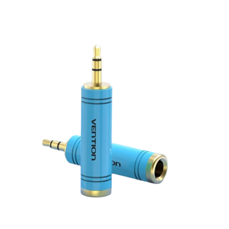 Vention 3.5mm Male to 6.5mm Female Audio Adapter Gold Plated for Microphone, Mixer and Electric Guitar  (VAB-SO4-L)
