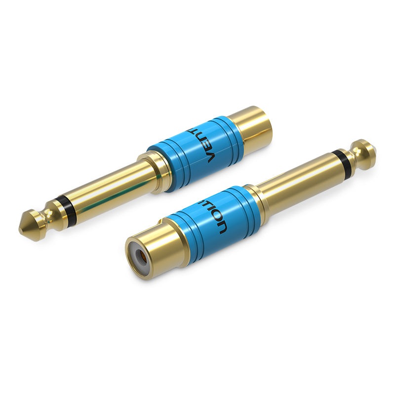 Vention 6.5mm Male to RCA Female Gold Plated Copper Audio Adapter for Mixer, Amplifier & Microphone