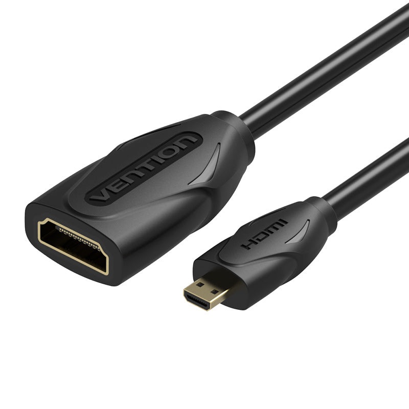 Vention Micro HDMI to HDMI Extension Cable 1080P HD Cord with Audio Video Sync (ABB)