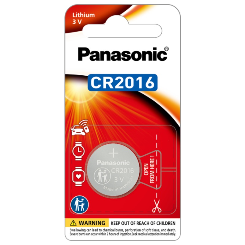 [CLEARANCE] Panasonic CR2016 ECR2016 2016 Lithium Coin Cell Button Battery 3V