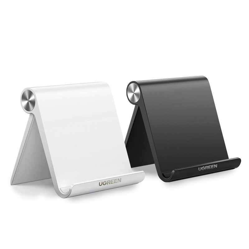 [CLEARANCE] UGREEN Multi-Angle Adjustable Phone Tablet Holder Foldable Desk Stand for 4 to 11 Devices (Black)