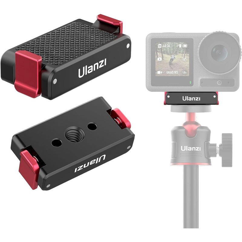[CLEARANCE] Ulanzi OA-12 Magnetic 1/4” Base Adapter Tripod Head for DJI Osmo Action 2 Camera with ARRI Positioning Hole