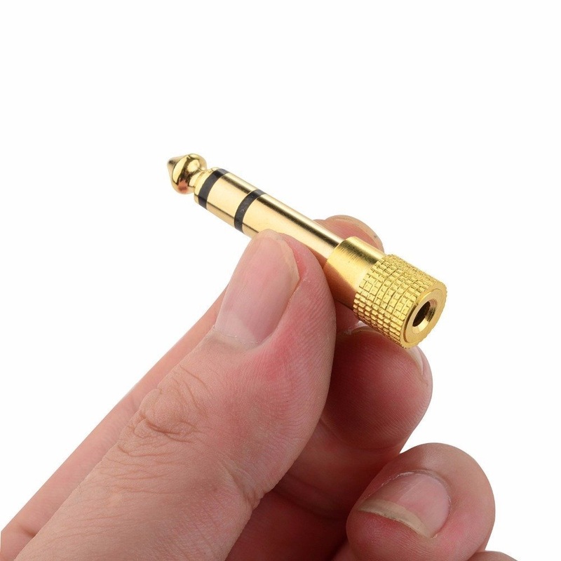 Hosa GHP-105 3.5mm TRS Female to 1/4 TRS Male Audio AUX Adapter for Headphone to Stereo Phone Jack