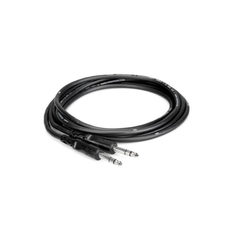 Hosa Technology CSS-105 Stereo 1/4 Male Phone to 1/4 Male Phone TRS Cable – 5′