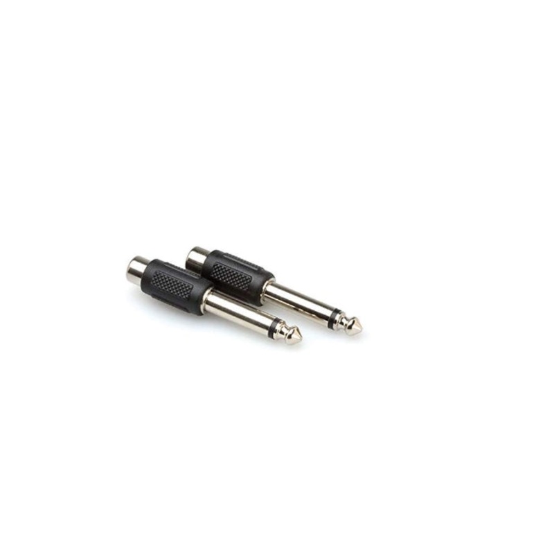 Hosa Technology GPR101 Male 1/4 Phone to Female RCA Adapter- 2 Pieces