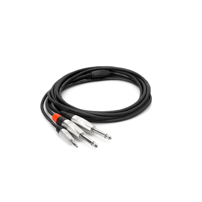 Hosa Technology REAN 3.5mm TRS to Dual 1/4 TS Pro Stereo Breakout Cable (6′)