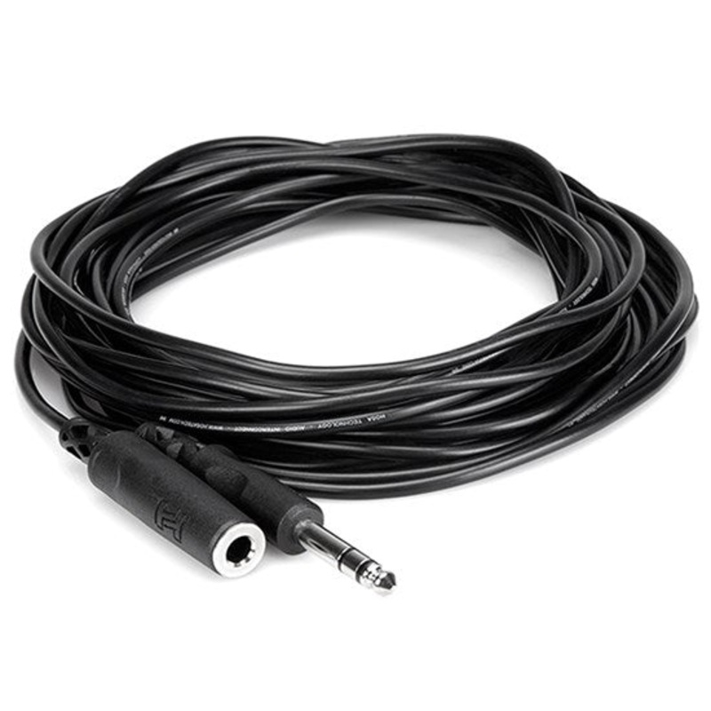 Hosa Technology Stereo 1/4 Female Phone to 1/4 Male Phone TRS Headphone Extension Cable – 25′