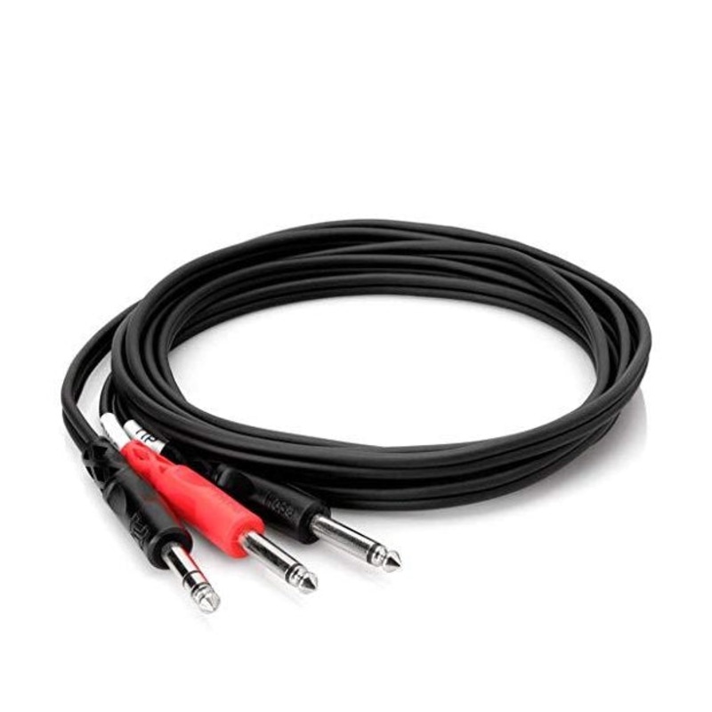 Hosa Technology STP-203 Stereo 1/4 Male to (2) Mono 1/4 Male Y-Cable – 9.84′ (3 m)
