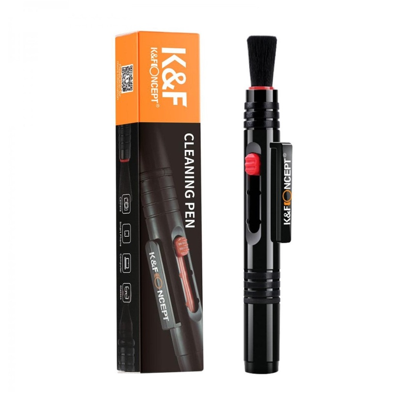 K&F Portable Professional Cleaning Pen with 3-in-1 Cleaning Effect for Camera lens, Smartphone Screen and Magnifying Glass