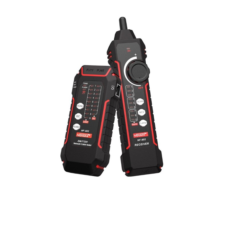 Noyafa NF-802 Network Cable Tester Kit for RJ11 RJ45 Anti-Interference Telephone Wire Tracker 1400mAh Battery Chargeable