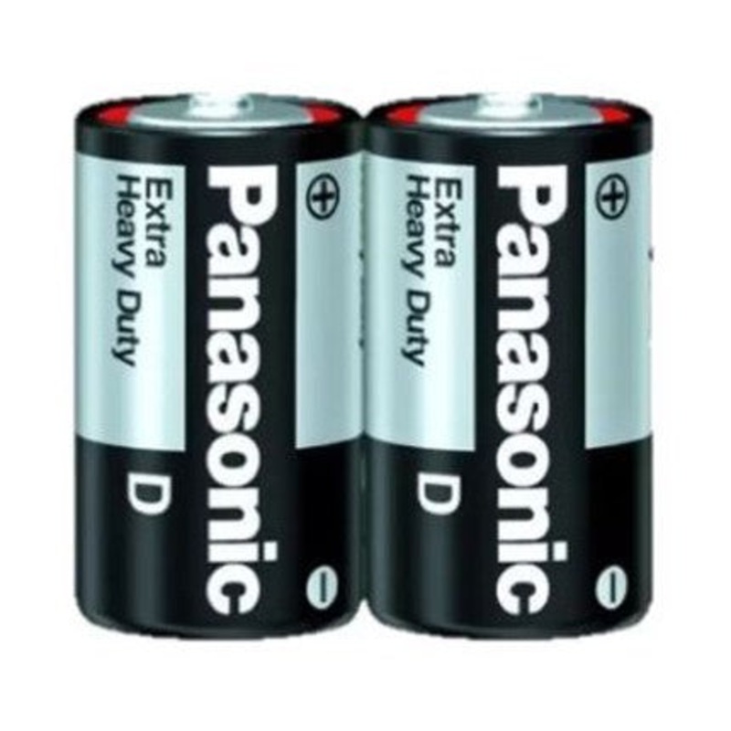 Panasonic Extra Heavy Duty Size D 1.5V Battery BLACK (Pack of 2) R20NPT/2S
