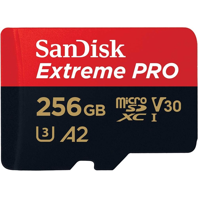 Sandisk Extreme Pro Micro SD Card 256GB UHS-I SDXC Class 10, 200mb/s and 140mb/s Read and Write Speed A2 with Adapter | Model – SDSQXCD-256G-GN6MA